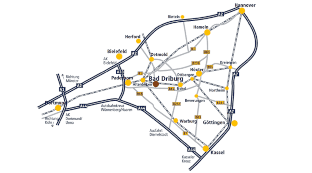 Anfahrt Bad Driburg Marcus Klinik